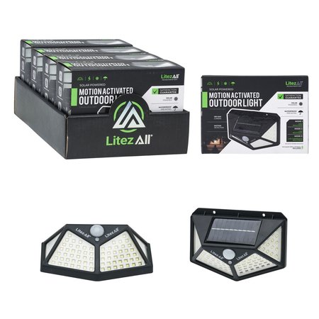 Litezall 300 Lumen Solar Security Light LA-SLRSEN300-4/8